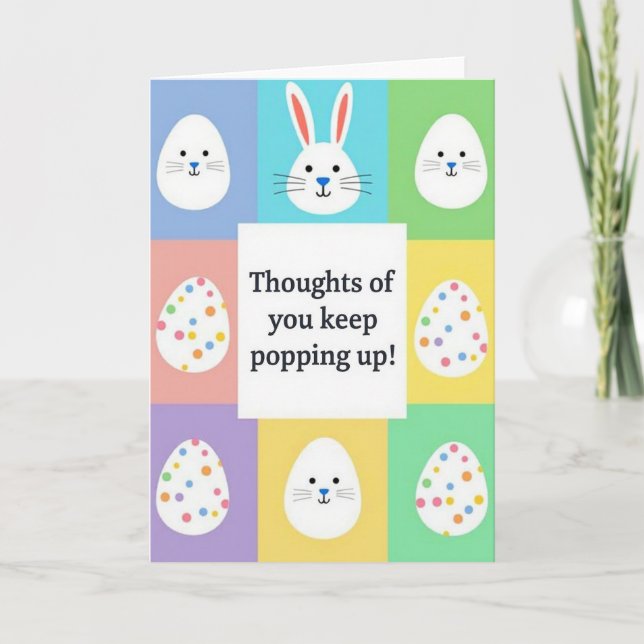 Popping Up Thoughts Greeting Card (Front)