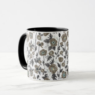 Poppiy Watercolor Floral Mug