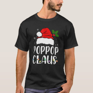 Poppop Claus Christmas Pajama Family Matching Xmas T-Shirt