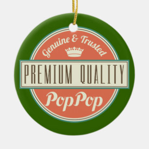 Poppop (Funny) Gift Ceramic Ornament
