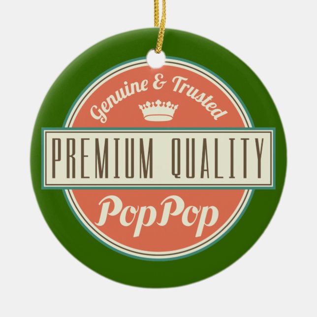 Poppop (Funny) Gift Ceramic Ornament (Front)