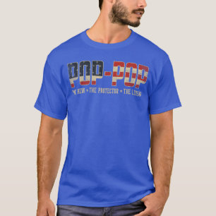 PopPop Protector Hero Legend USA Flag PopPop Fathe T-Shirt