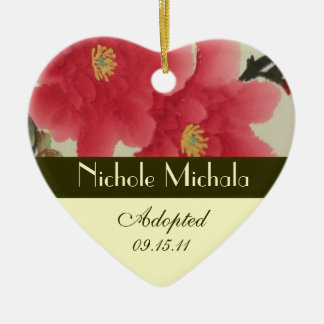 Poppy Adoption Announcement Keepsake Ceramic Tree Decoration