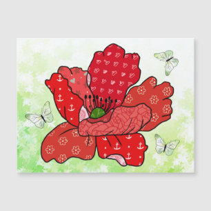 poppy and butterflies