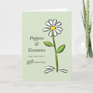 Poppy and Granny Gift from God Daisy Religious Card