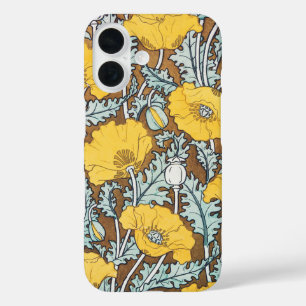 Poppy Art Illustration Flower Nouveau  iPhone 16 Case