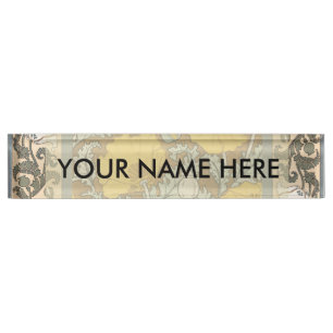 Poppy Art Illustration Flower Nouveau  Nameplate