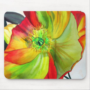 Poppy Art macro poppy Mouse Pad