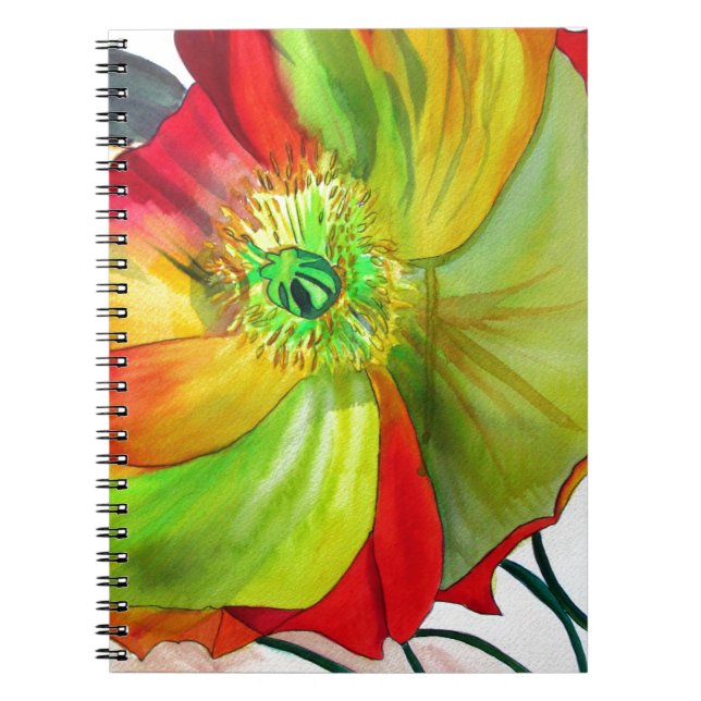 Poppy Art macro poppy Notebook (Front)