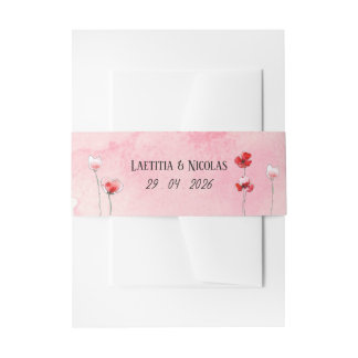 "Poppy" Banner Invitation Belly Band