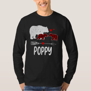 Poppy Bear , Red Buffalo Plaid Poppy Bear Pajama T-Shirt