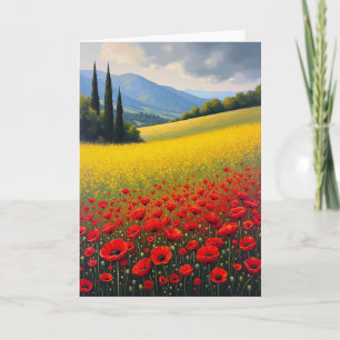 Poppy Birthday Field Card