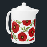 Poppy blooming joyful Summer Flowers<br><div class="desc">Poppy Flowers blooming joyful spring and summer vector seamless repeat textile / fabric pattern illustration. Original graphic art copyright BluedarkArt TheChameleonArt.</div>