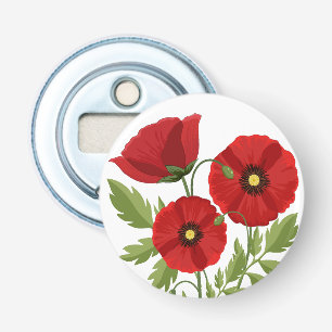 Poppy blooming joyful Summer Flowers Bottle Opener