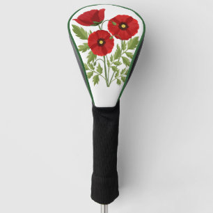 Poppy blooming joyful Summer Flowers Golf Head Cover