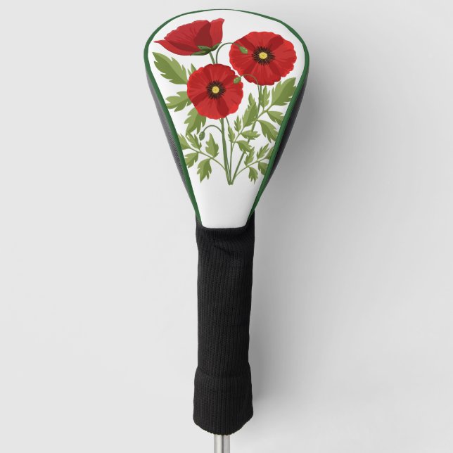 Poppy blooming joyful Summer Flowers Golf Head Cover (Front)