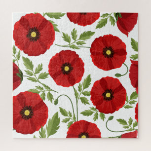 Poppy blooming joyful Summer Flowers Jigsaw Puzzle