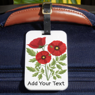 Poppy blooming joyful Summer Flowers Luggage Tag