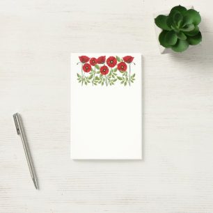 Poppy blooming joyful Summer Flowers Post-it Notes
