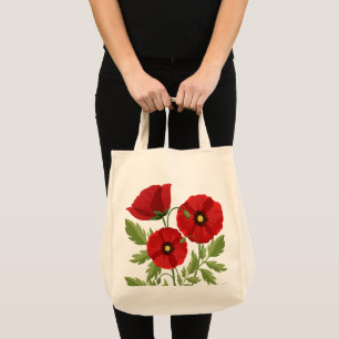 Poppy blooming joyful Summer Flowers Tote Bag