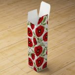Poppy blooming joyful Summer Flowers Wine Box<br><div class="desc">Poppy Flowers blooming joyful spring and summer vector seamless repeat textile / fabric pattern illustration. Original graphic art copyright BluedarkArt TheChameleonArt.</div>