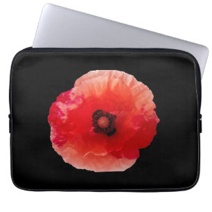 Poppy blossom laptop sleeve