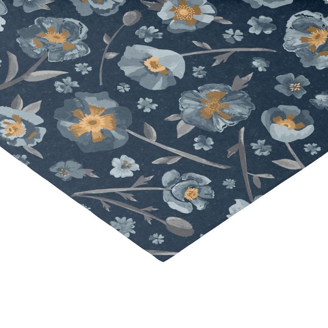 Poppy Blue Floral Pattern Gift Tissue Paper (Poppy Blue Floral Pattern Gift Tissue Paper from Studio Posies.)