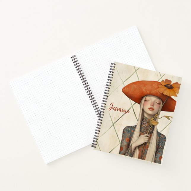 Poppy | Boho Art Personalised Bullet Journal (Inside)