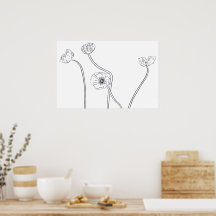 Poppy Botanical LIne Art