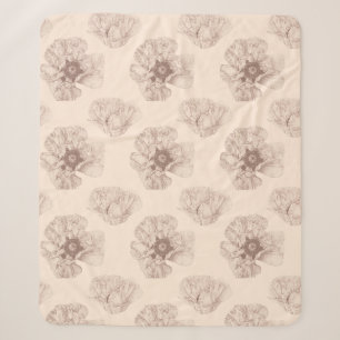 Poppy Botanical Sherpa Blanket