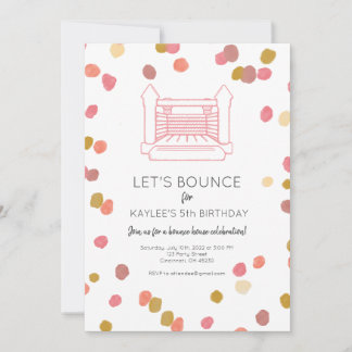 Poppy Bounce House Party Invite