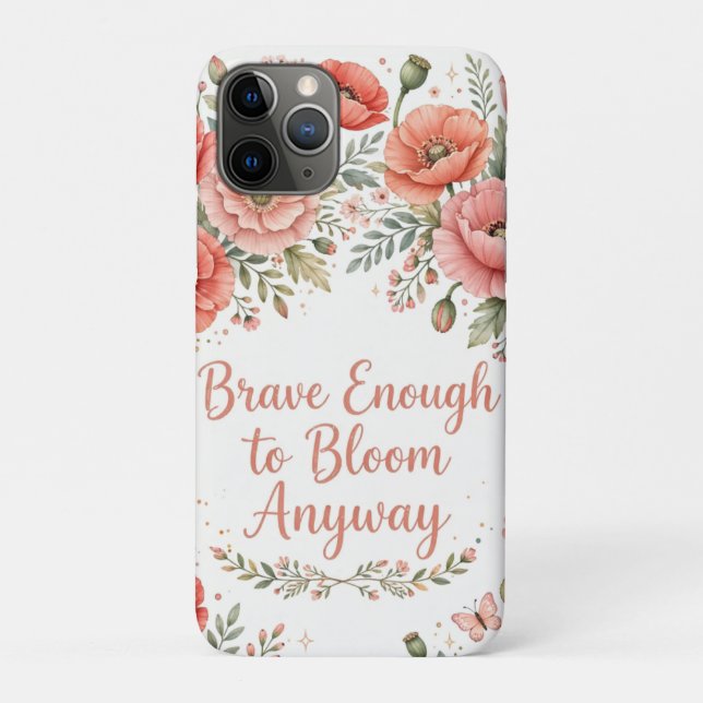 Poppy : Brave Enough to Bloom Anyway Case-Mate iPhone Case (Back)