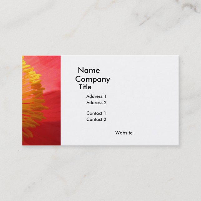 Poppy Business Card (Front)