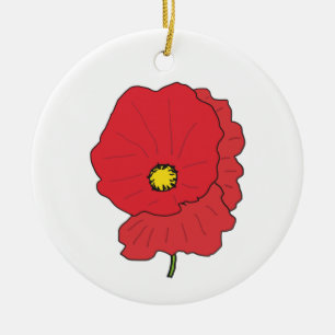 Poppy Ceramic Ornament