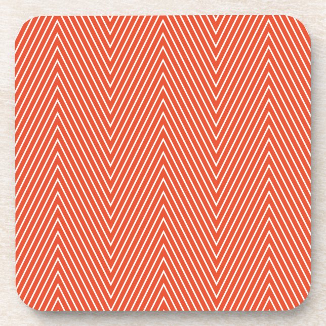 poppy chevron coaster (Front)