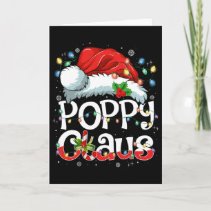 Poppy Claus Xmas Santa Matching Family Christmas P Card