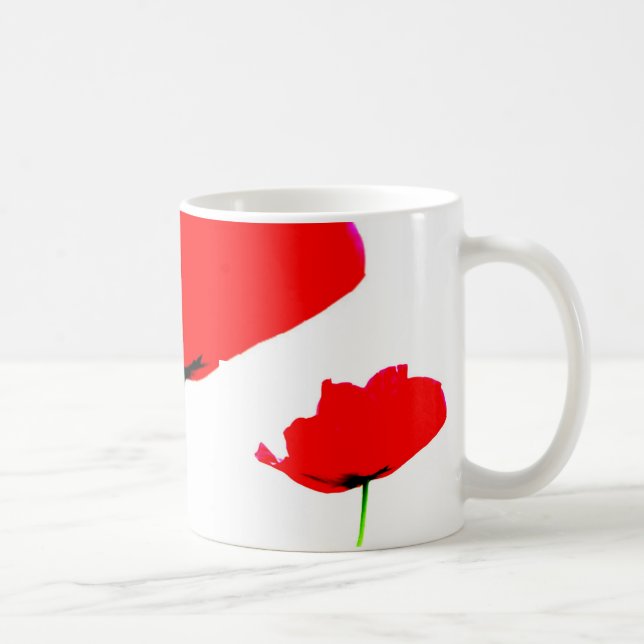 POPPY Collection 01 White Ceramic Mug (Right)