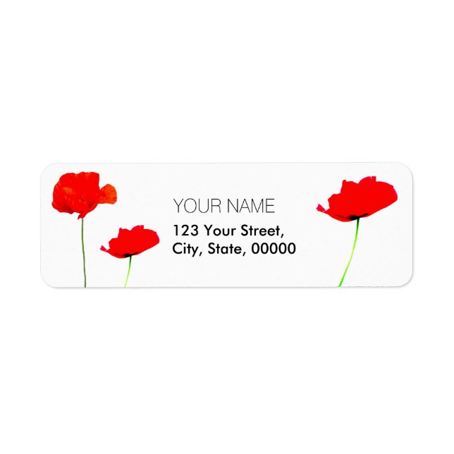 POPPY Collection 02 Return Address Labels (Front)