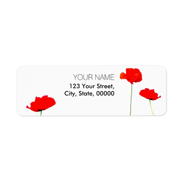 POPPY Collection 03 Return Address Labels (Front)