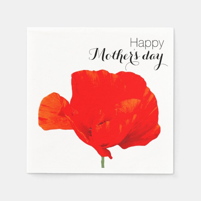 POPPY Collection 06 Mother's day Paper Napkins (Front)