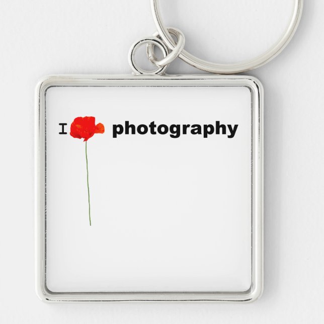 POPPY Collection I Love Photography Keychain (Front)