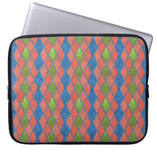 Poppy Colours Faux-patchwork Laptop Sleeve