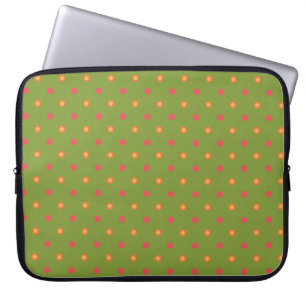 Poppy Colours Polka Dots Neoprene Laptop Sleeve