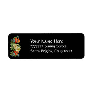 Poppy Cornflowers Vintage Tole Address Labels