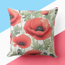 Poppy Day Cushion