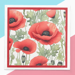 Poppy Day Paper  Napkin
