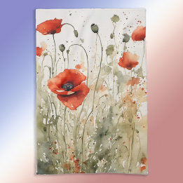 Poppy Day v.1   Tea Towel