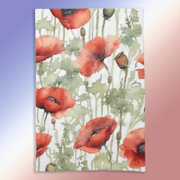 Poppy Day v.3 Tea Towel