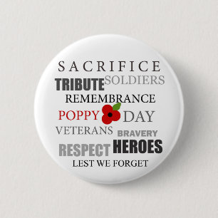 Poppy day words - Badge