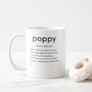 Poppy definition funny grandpa Father's day Coffee Mug
